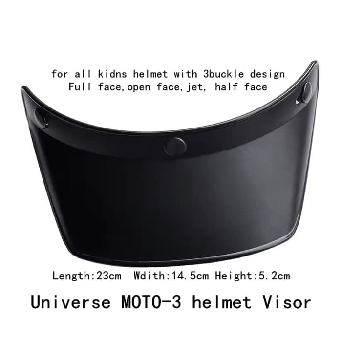 Visière de casque universelle à 3 clips