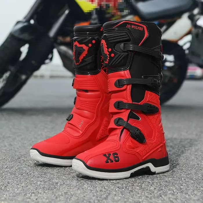 Nouvelle botte de Motocross hommes femmes équitation mi-mollet cheville chaussures de protection Moto équipement