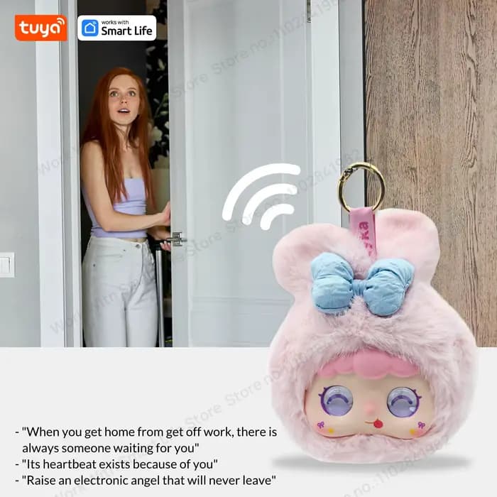 Robot en peluche intelligent Tuya AI avec yeux LED et commande vocale