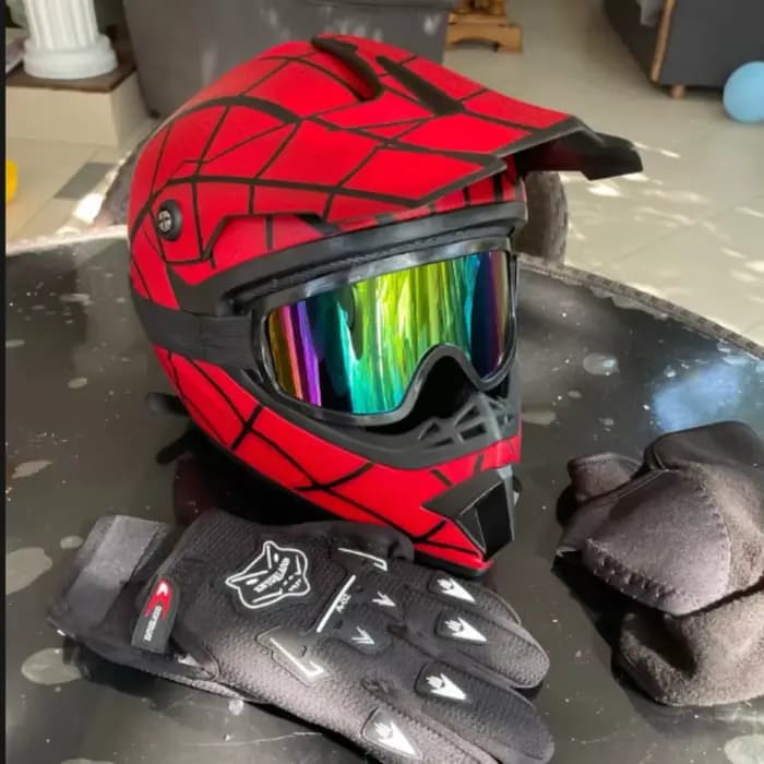 Spider enfants Casque de moto Motocross Capacetes ATV descente Scooter Casco rose fille