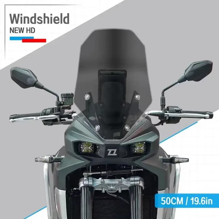 KY800X accessoire moto avec pare-brise surélevé adapté au rallye Colonial Kove 800X KY