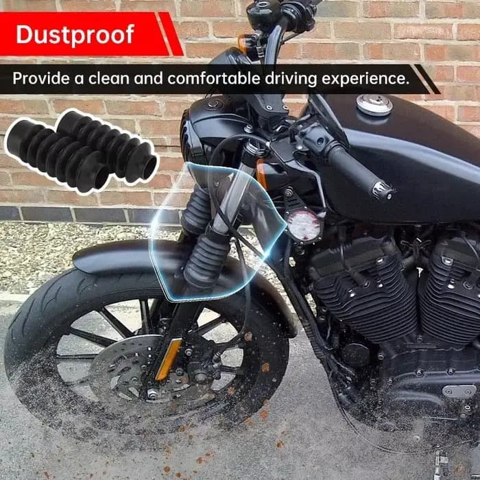 Bottes de fourche avant et longues en caoutchouc pour moto