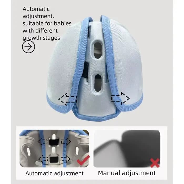 Casque de sécurité pour bébé, sans bosses, Protection à 360 degrés, protecteur de tête réglable pour bébé, absorbant les chocs, Ultra-léger