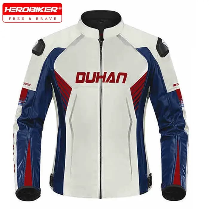 Veste de course de moto en cuir PU pour hommes et femmes