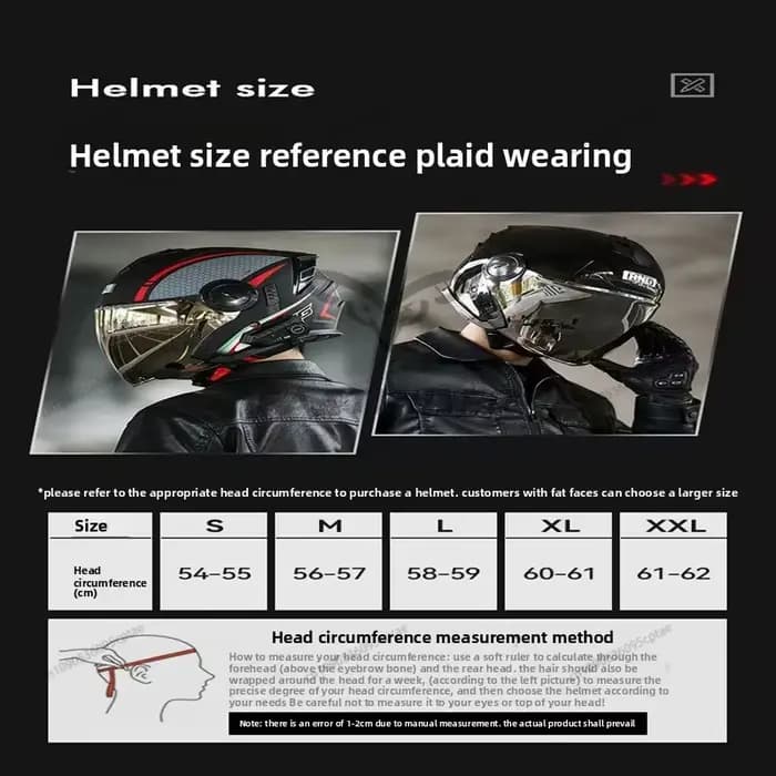 Casque de Moto Anti-buée double lentille Bluetooth