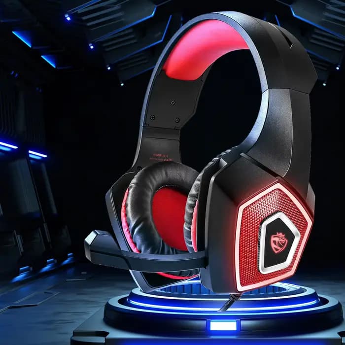 Casque de jeu filaire RGB tendance avec microphone, équipé de puissants haut-parleurs, optimisé pour le gaming, confortable à porter