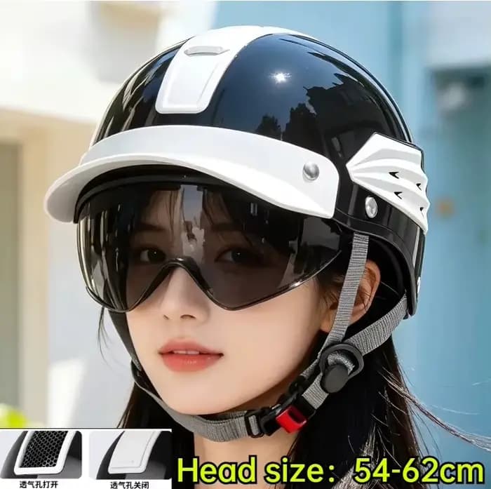 Casque de moto vintage respirant pour l'été