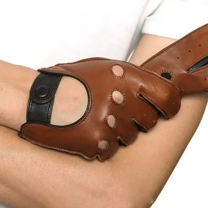 Gants en cuir véritable homme printemps automne peau d'agneau loisirs respirant écran tactile