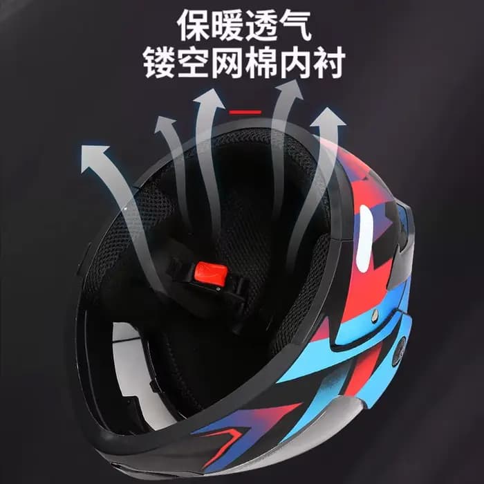 Dernier modèle de casque de moto modulaire de sécurité à visière rabattable