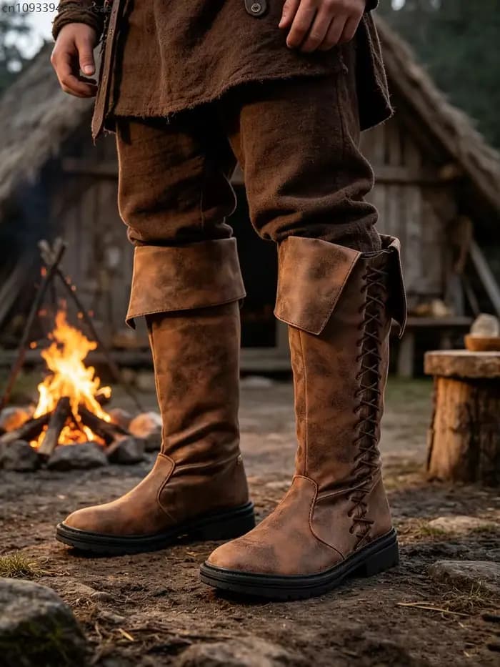 Bottes médiévales rétro pour hommes