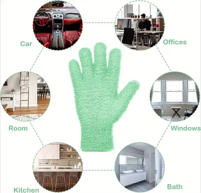 Gants de nettoyage en microfibre