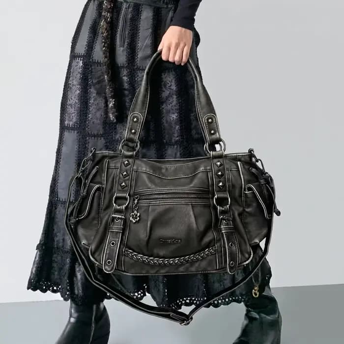 Sac fourre-tout vintage Y2K pour motardes