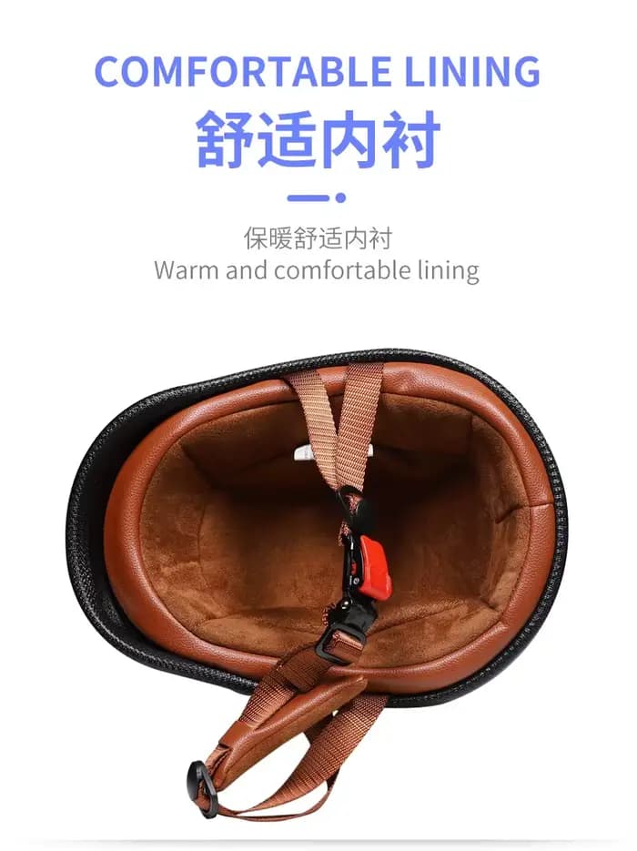 Demi-casque de chopper rétro, béret ouvert pour moto, grand bonhomme DS, scooter de haute qualité