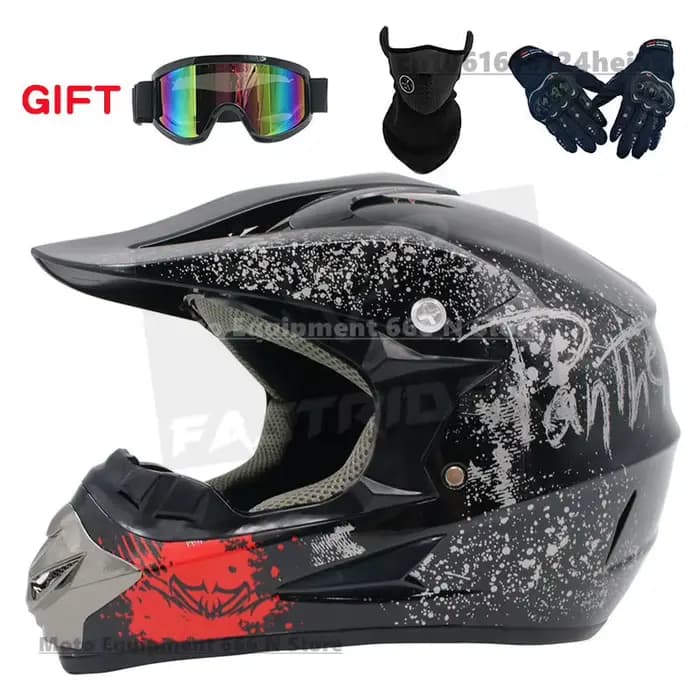 Casque de moto Casque de course tout-terrain Casque de vélo de montagne pour hommes et femmes toutes saisons avec