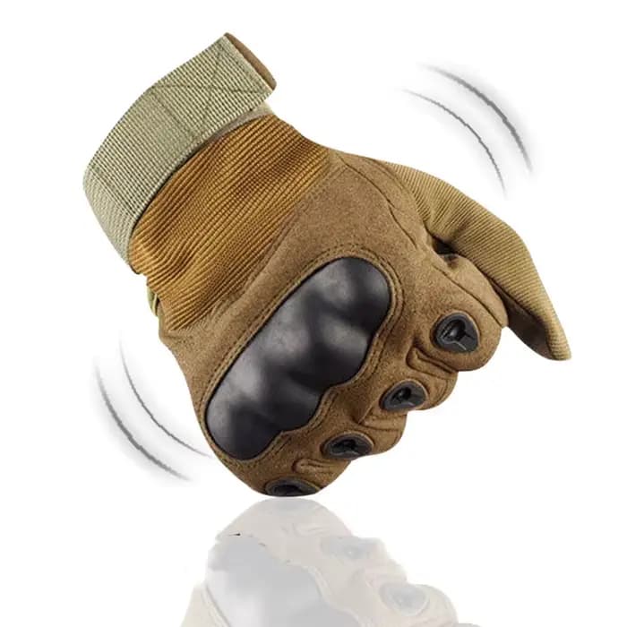 Gants tactiques à coque rigide en cuir Super Fiber pour hommes