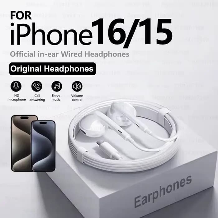 Écouteurs intra-auriculaires filaires pour iPhone, accessoires d'écouteurs pour téléphone, iPhone 16 Pro Max 15 Plus 14 13 12 Mini 11 6 7 8 X XS Poly SE 2020