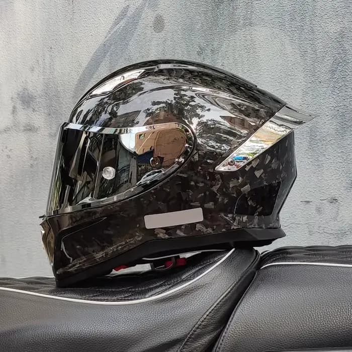 Casque de moto en fibre de carbone ORZ quatre saisons intégral approuvé DOT unisexe