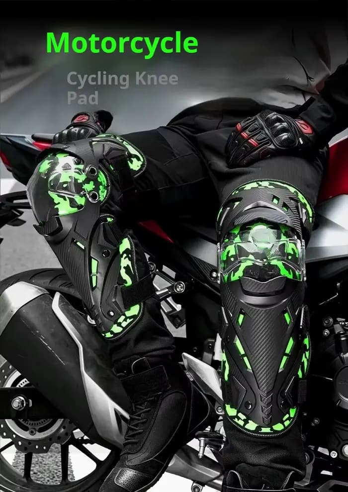 Genouillères de moto, équipement de protection pour la conduite, genouillères confortables à absorption des chocs pour une utilisation prolongée