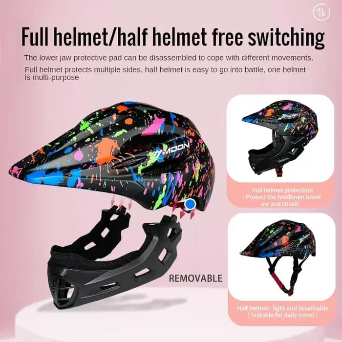Casque pour jeunes MOON Adventure Series – Protection faciale amovible