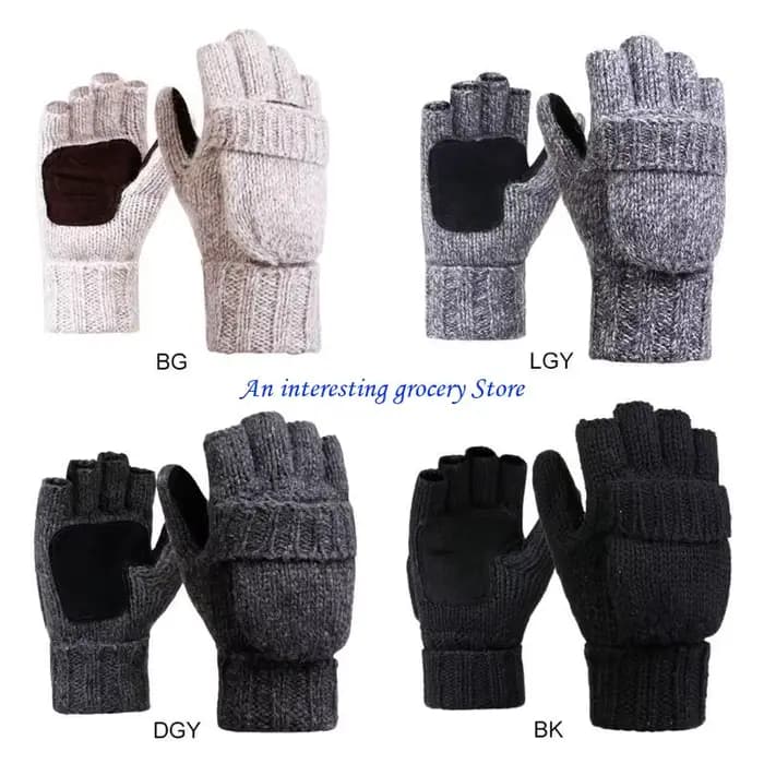 Gants d'hiver 652D, mitaines sans doigts