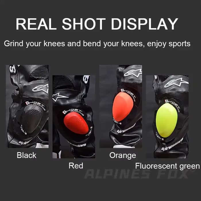 Genouillères universelles pour pantalons de moto, motocross, course, cyclisme, Sport, équipement de protection, genouillères, curseurs, housse de protection