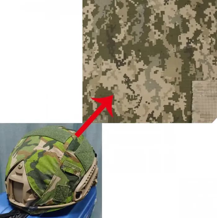 Housse de casque tactique en tissu de camouflage ukrainien mm14