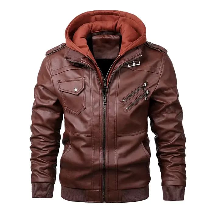 KB nouveaux hommes vestes en cuir automne décontracté moto veste en polyuréthane Biker manteaux