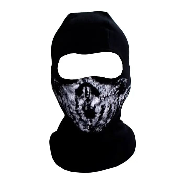 Cagoule de moto à imprimé crâne pour homme