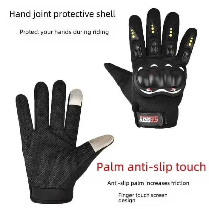 Gants de moto à doigts entiers pour hommes
