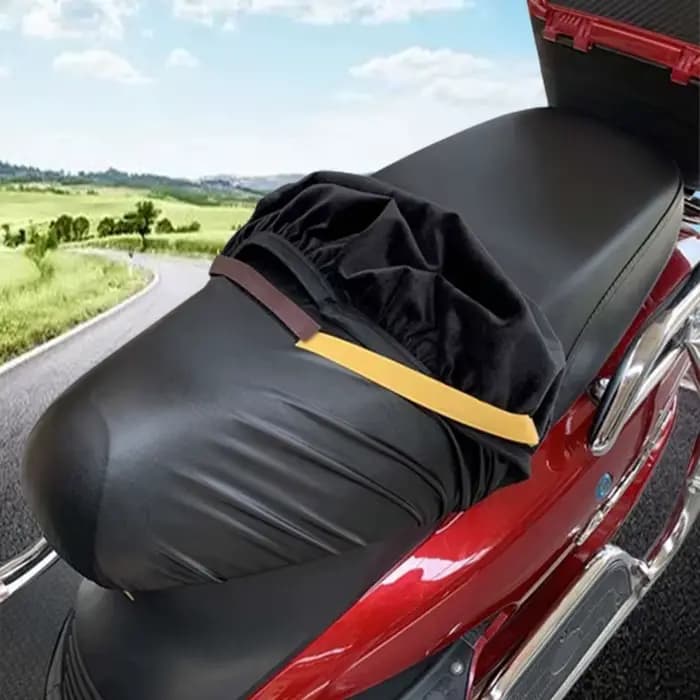 Housse de siège de moto élastique en cuir PU