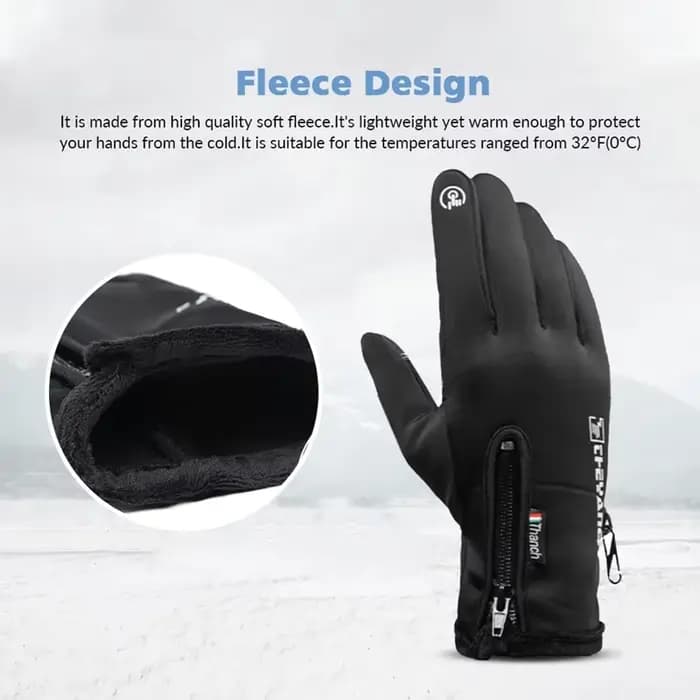 Gants d'hiver imperméables pour écran tactile thermique