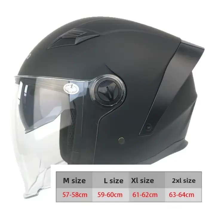 Casque de moto Bluetooth KUQIBAO 3/4 ouvert