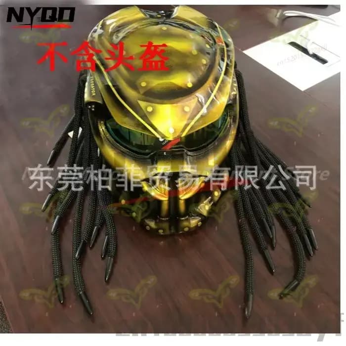 28 tresses décoratives pour casque de moto, style rétro Predator, pour motards