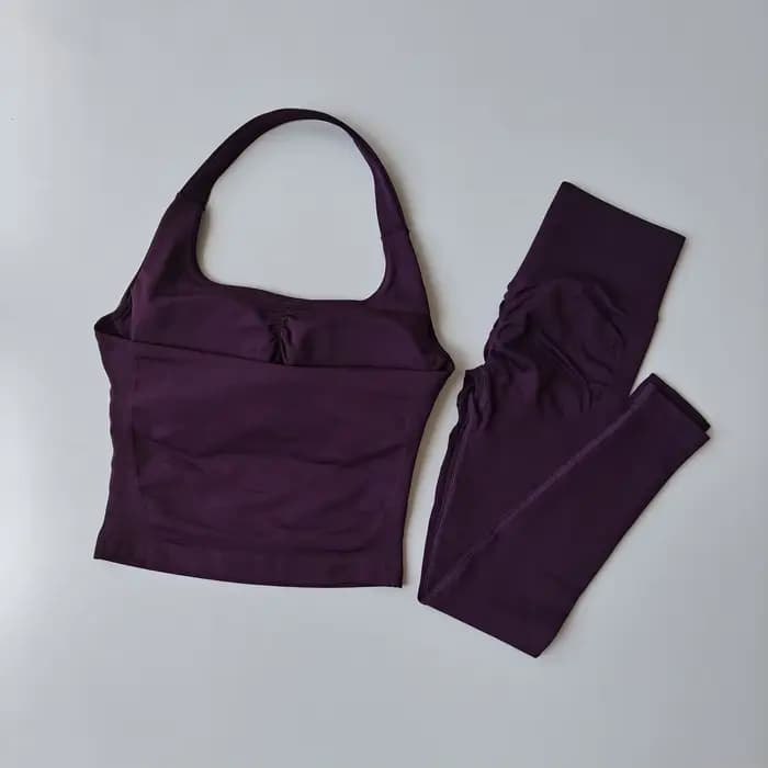 Costume de Yoga sans couture pour femmes, Leggings taille haute, ensemble Pilates, beauté du dos, gilet de sport, levage des hanches, Fitness, vêtements d'entraînement