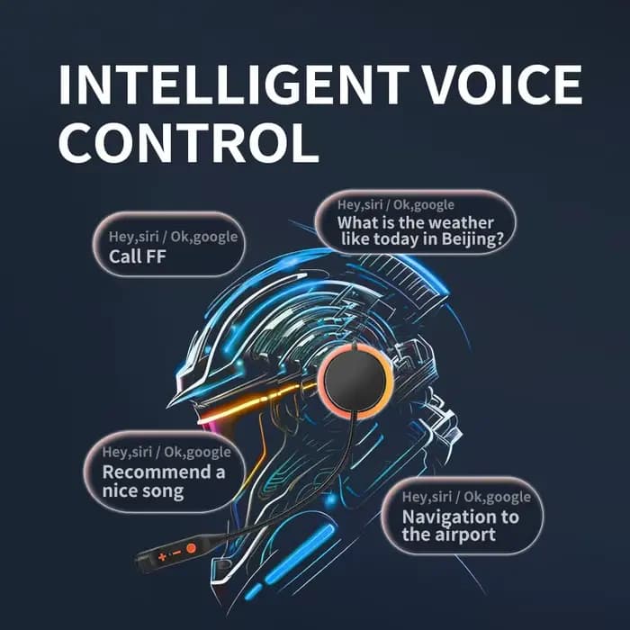 Casque de moto sans fil