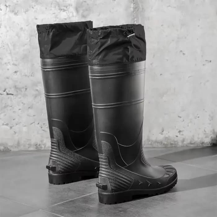 Bottes de pluie montantes noires pour hommes