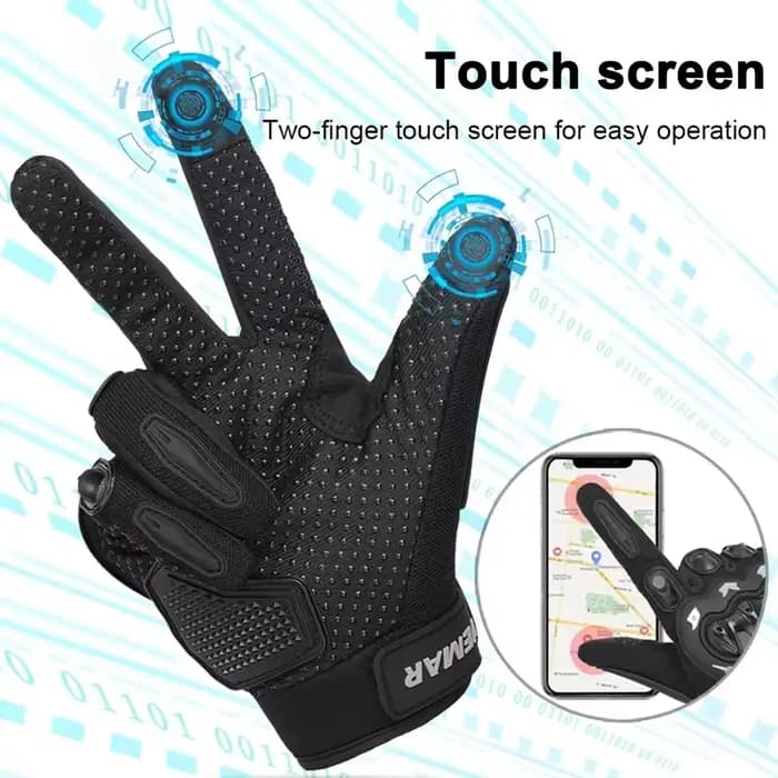 Gants d'équipement de course de Moto à doigt complet