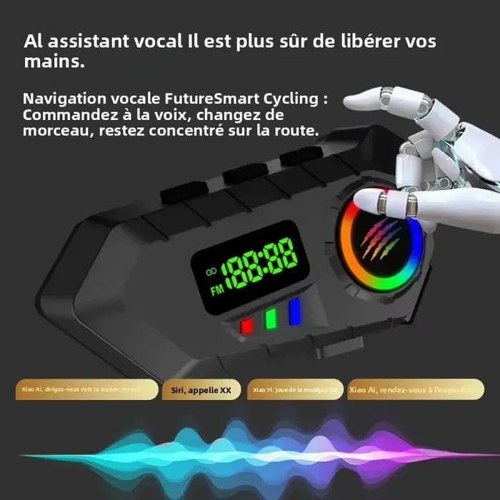 Casque de moto avec radio FM