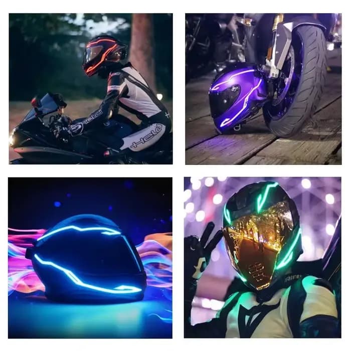 Lumière de casque de moto