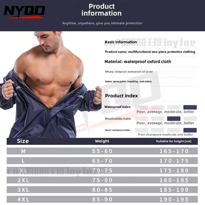 Combinaison imperméable anti-pluie pour moto