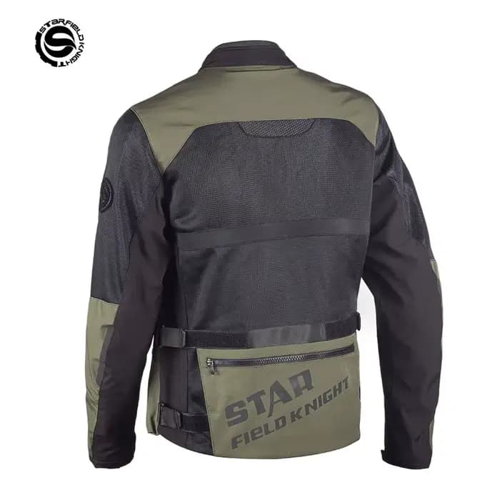 HOT Star Field Knight Vêtements de moto en maille pour homme, veste de moto noire respirante d'été avec accessoires de protection corporelle