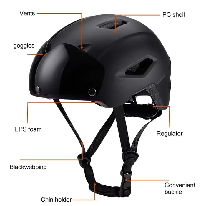Eastinear casque de vélo pour enfants avec lunettes magnétiques léger respirant Sports de plein air
