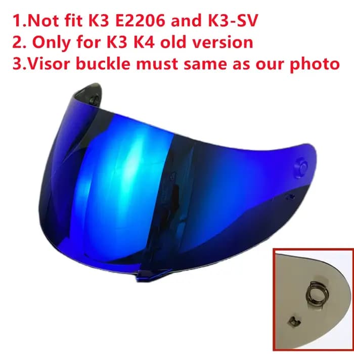 Visière de casque pour AGV Old K3 K4, bouclier facial de remplacement, Anti-buée, Protection UV, Polycarbonate Durable, Visière Moto Clear Vision