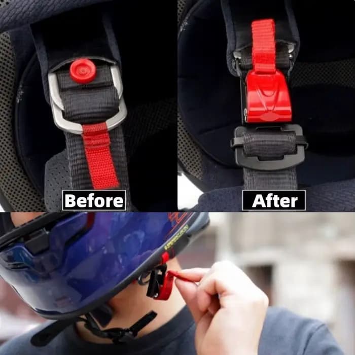 Clip de mentonnière flexible – Boucles de casque de moto