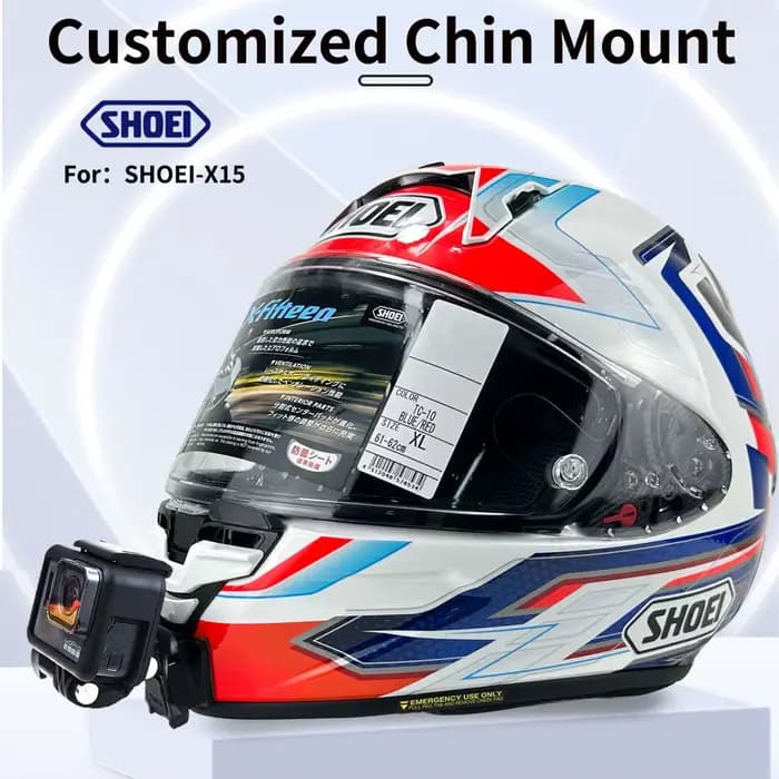 TUYU pour SHOEI Hornet ADV GT Air 2 X15 X14 Z8 Z7 support de menton de casque en aluminium CNC personnalisé pour GoPro Insta360 accessoires DJI