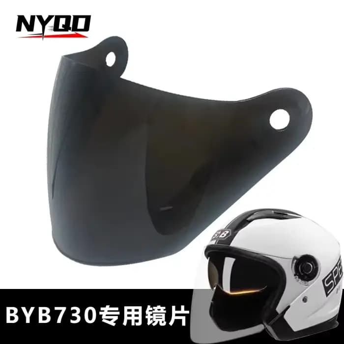 BYB 730 casque visière et support Base pare-brise crème solaire masque Moto Scooter demi-casque lentille accessoire