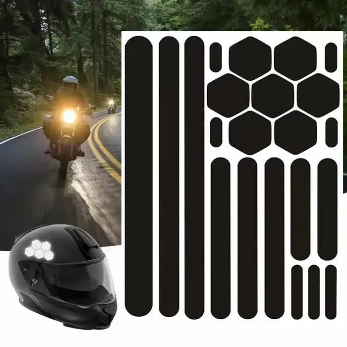 Autocollants réfléchissants pour casques de moto