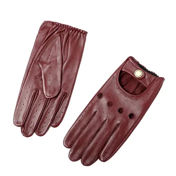 Gants de conduite en cuir véritable pour hommes