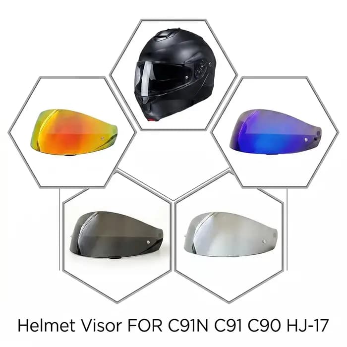 Visière pour casque HJC C91 HJ-17 C91N C90, lentille anti-UV de remplacement