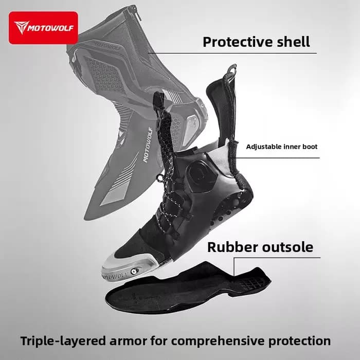 Bottes antidérapantes et Anti-chute pour Moto tout-terrain